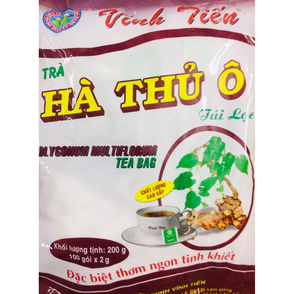 Trà Hà Thủ Ô bịch 100 gói Vĩnh Tiến (Mẫu mới)