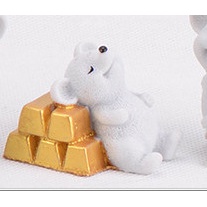 Tiểu cảnh trang trí chuột may mắn