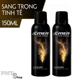 Combo 2 Xịt Khử Mùi X-Men For Boss Luxury - Mùi Hương Sang Trọng Tinh Tế 150ml x 2 chai - Xmen đàn ông đích thực