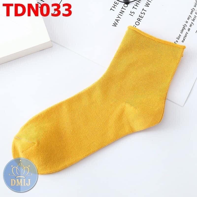 Tất Cao Cổ Nam Nữ Nhún Trơn chất len gân tăm đẹp phong cách vintage Hàn Quốc