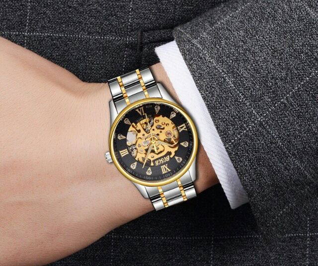 ĐỒNG HỒ NAM BOSCK MÁY CƠ - MÀU VÀNG