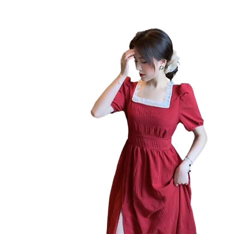 Đầm Ôm Phong Cách Retro Thời Trang Mùa Hè Hàn Quốc