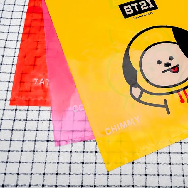 Túi BT21 Tata, Chimmy, Cooky (túi nilong)