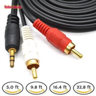 Cáp Chuyển Đổi Âm Thanh Từ Đầu Cắm 3.5Mm Sang AV 2 RCA Cho Mp3 Pod Phone TV Sound Speakers 1.5M/3M/5M/10M