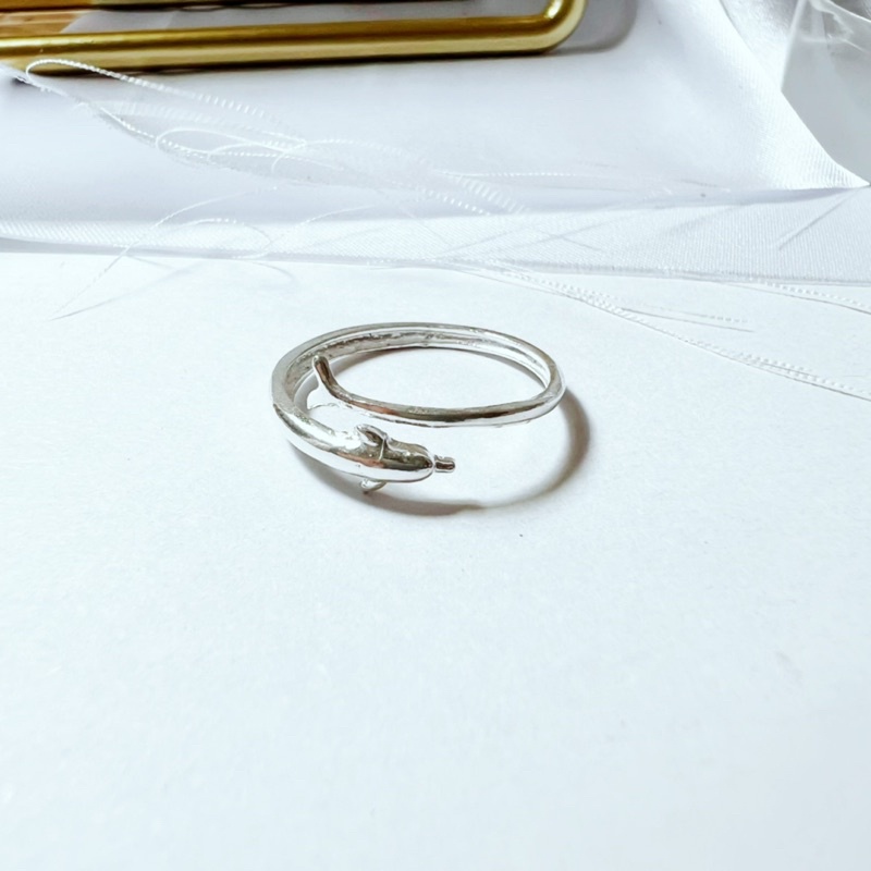 Nhẫn bạc nữ chuẩn bạc 925 DaLiA Jewelry nhẫn bạc hở cá heo tùy chỉnh size theo yêu cầu