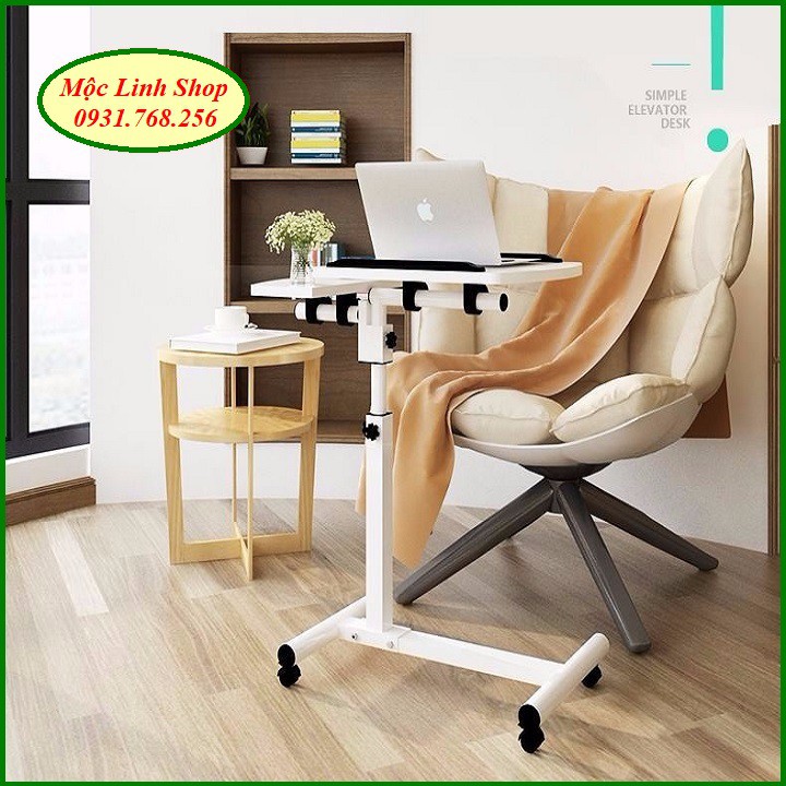 Bàn học 1 chân T01 có bánh xe 60x40