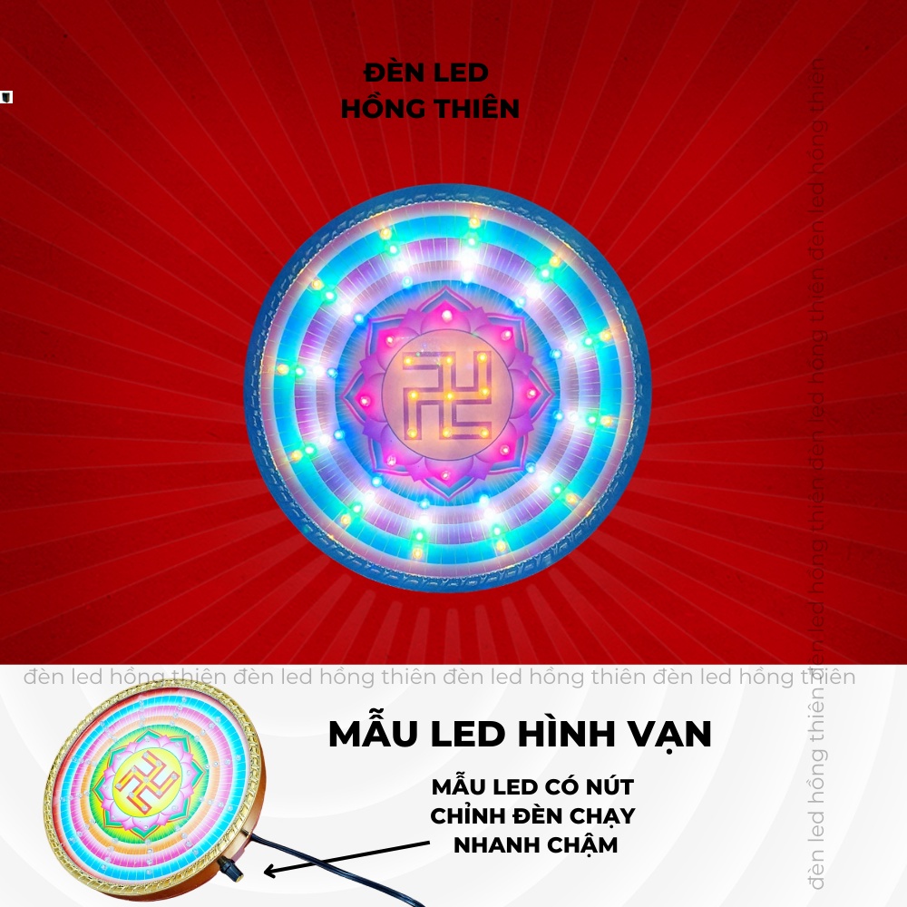 Đèn hào quang cơ và led , hình sen và hình vạn