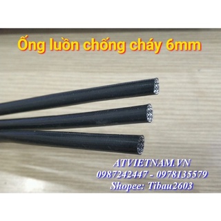 Ồng luồn dây điện chống trầy chống cháy sợi thủy tinh 6mm (10m)