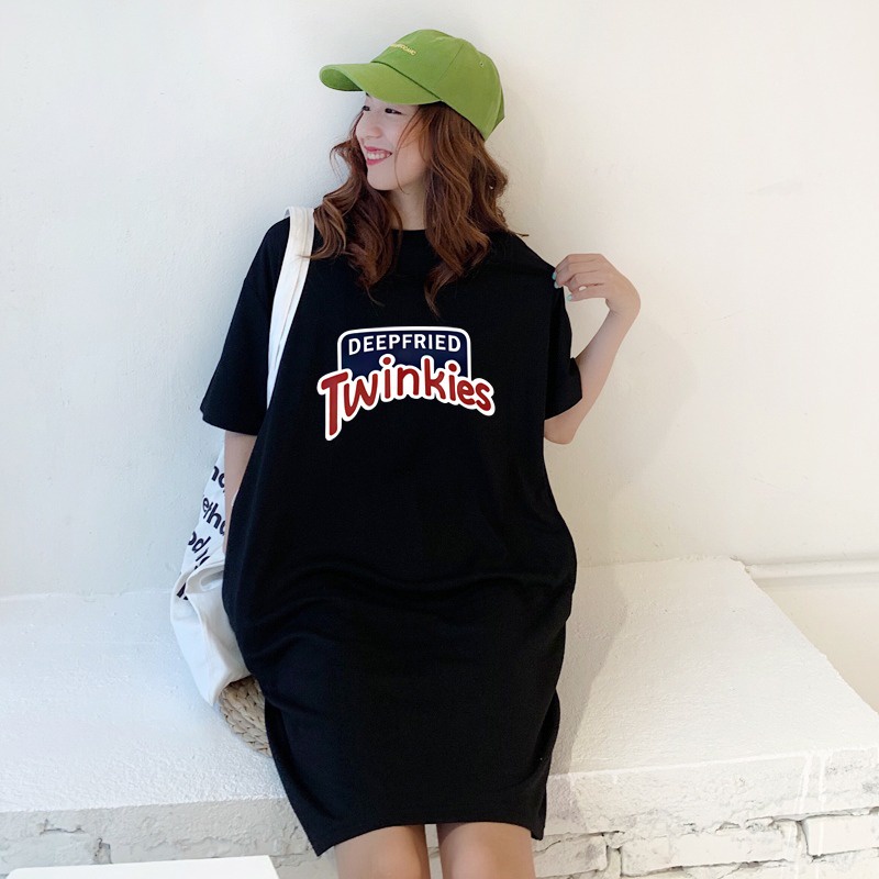 Đầm thun dài ZHELIHANGFEI cotton dáng rộng có túi thời trang mùa hè