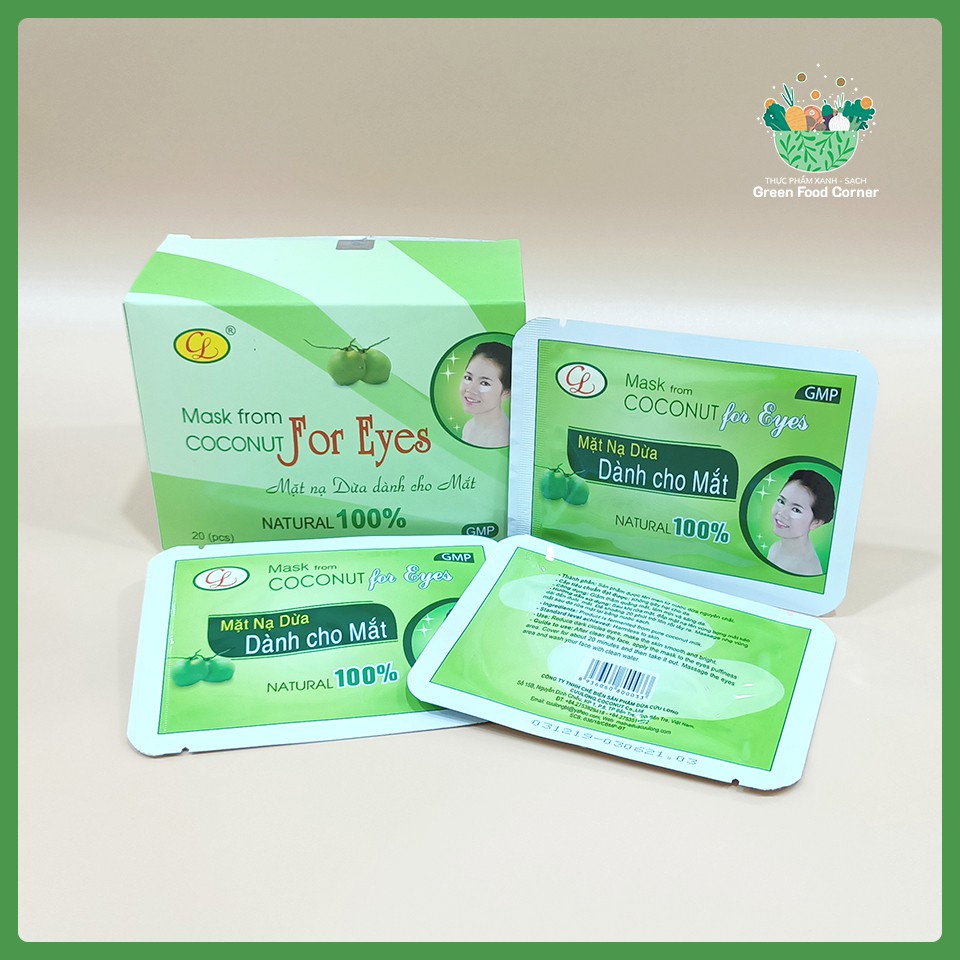 [1 miếng]Mặt Nạ Dừa Cho Mắt🍀Cửu Long🍀Chống Thâm Chống Nhăn