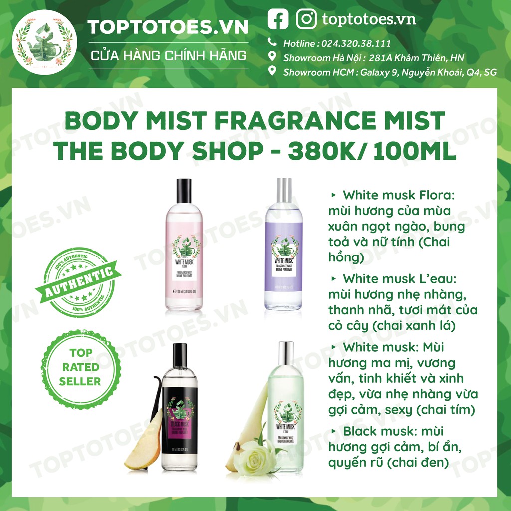 Xịt thơm cơ thể The Body Shop Body Fragrance Mist | Thế Giới Skin Care