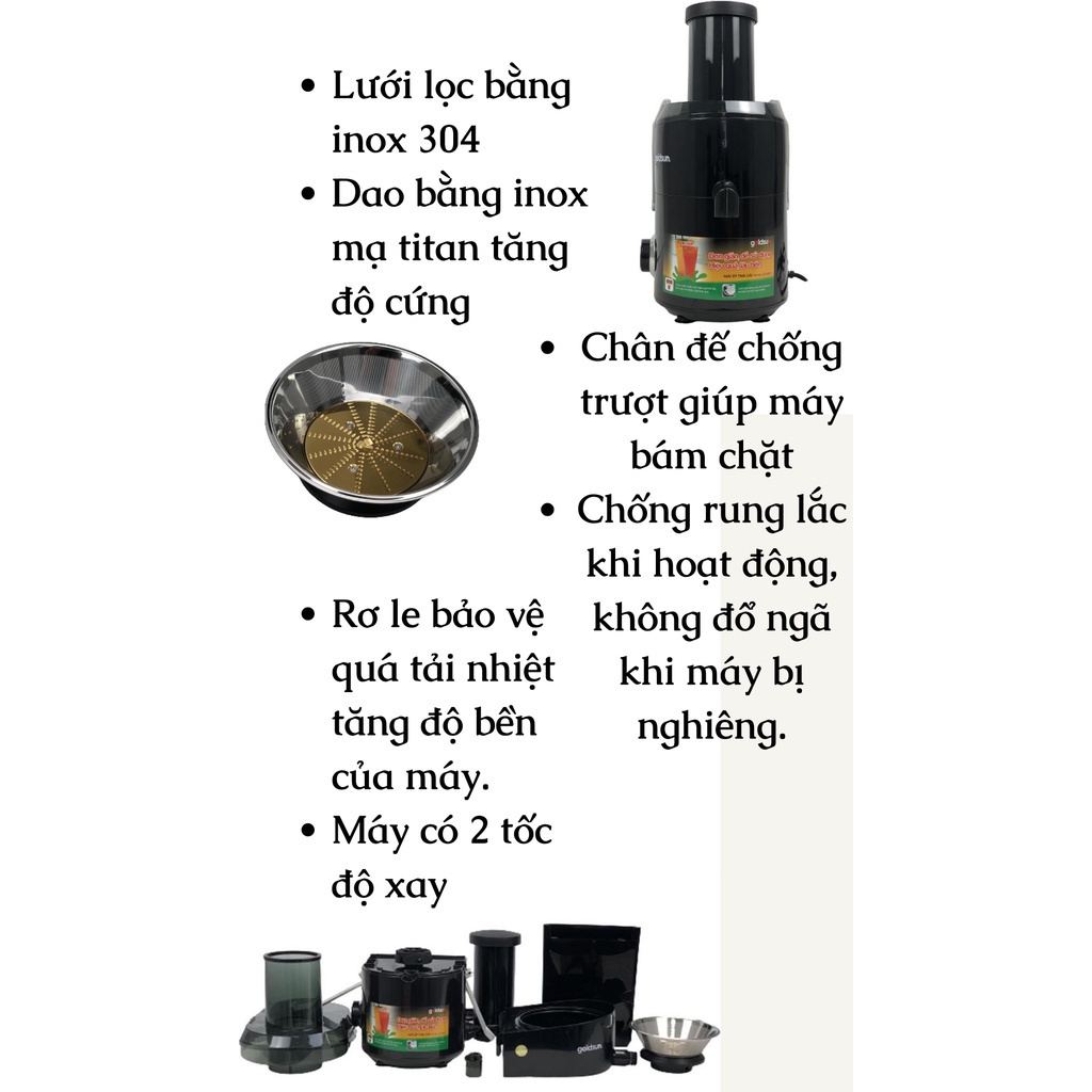 Máy ép nhanh trái cây Goldsun GFJ4401, Máy ép hoa quả, hàng chính hãng, Bảo hành 12 tháng