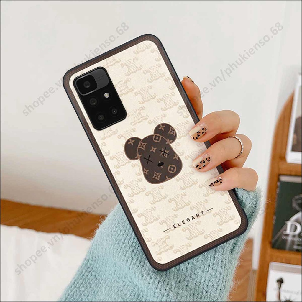 Ốp lưng điện thoại Xiaomi Redmi 10 elegant, gấu be@rbrick cao cấp, vỏ ốp rẻ đẹp