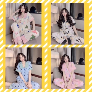 Bộ lụa mango cổ sen 2 lá cao cấp🎀HỖ TRỢ MIỄN PHÍ SHIP🎀