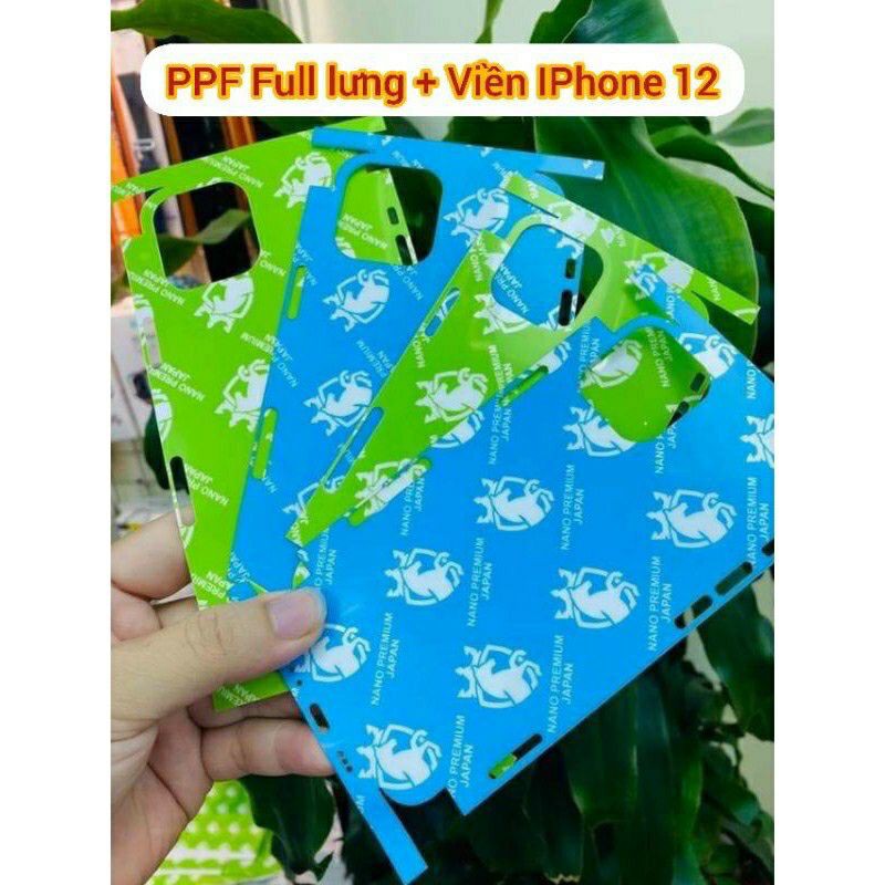 Dán PPF 4 lớp Full viền lỗ loa iPhone 12, 12 Pro, 12 Pro Max công nghệ nhật bản ( Trong suốt , trong nhám )