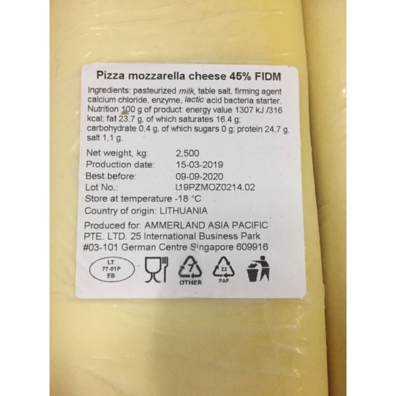 100G PHÔ MAI MOZZARELLA