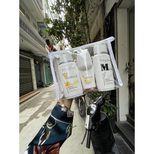 Set 3 sữa tắm du lịch Bettina hương Vanilla và Musk  Đức 🇩🇪