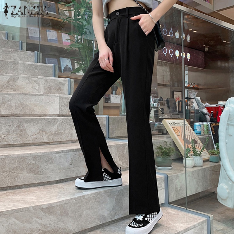 Zanzea Quần Dài Xẻ Ống Thời Trang Hàn Quốc Cho Nữ
