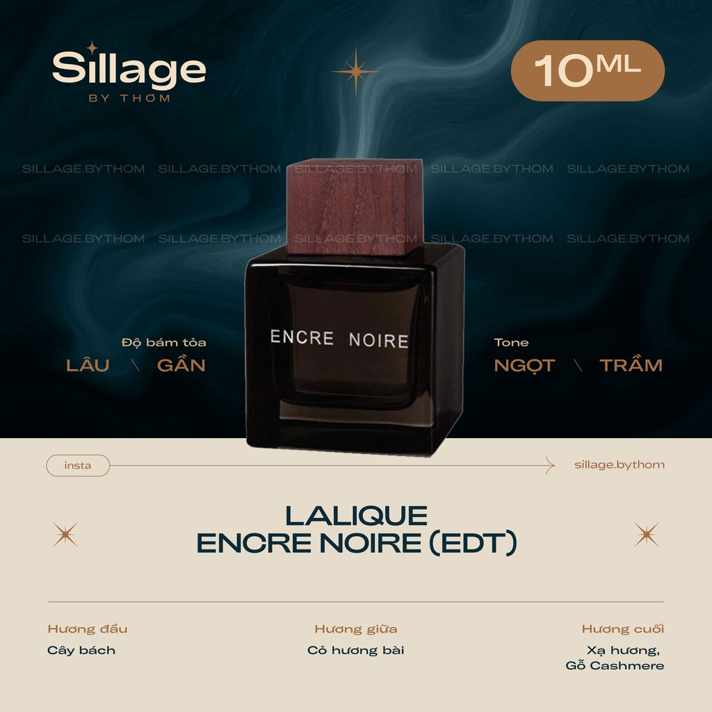 LALIQUE ENCRE NOIRE EDT | Mẫu thử nước hoa nam