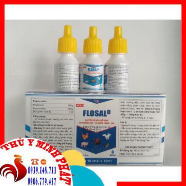 [Mã 159FMCGSALE giảm 8% đơn 500K] 1 HỘP FLOSAL D (10chai 10ml)