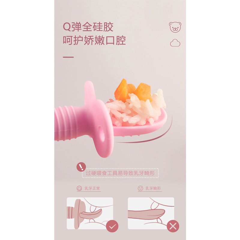 Bộ Muỗng Nĩa Tay Cầm Ngắn Dành Cho Trẻ Em | Muỗng Nĩa Cho Bé Tập Ăn Tiện Dụng | Bộ Muỗng Nĩa Tập Ăn Tiện Dụng Cho Bé | Thìa Silicone Mềm