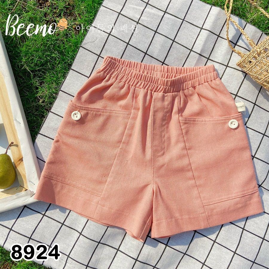 QUẦN SHORT BÉ GÁI LINEN BEEMO NHIỀU MÀU CHO BÉ TỪ 9-22KG