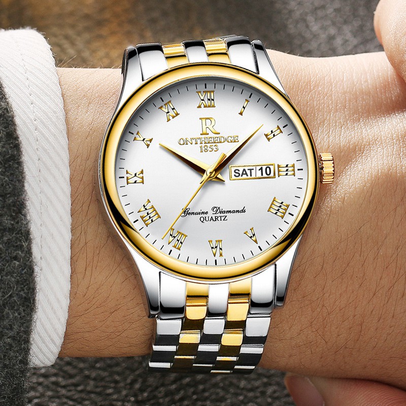 (CHÍNH HÃNG) ĐỒNG HỒ NAM ONTHEEDGE R-59 CLASSIC DÂY THÉP KHÔNG GỈ HIỆN LỊCH THỨ NGÀY | BigBuy360 - bigbuy360.vn