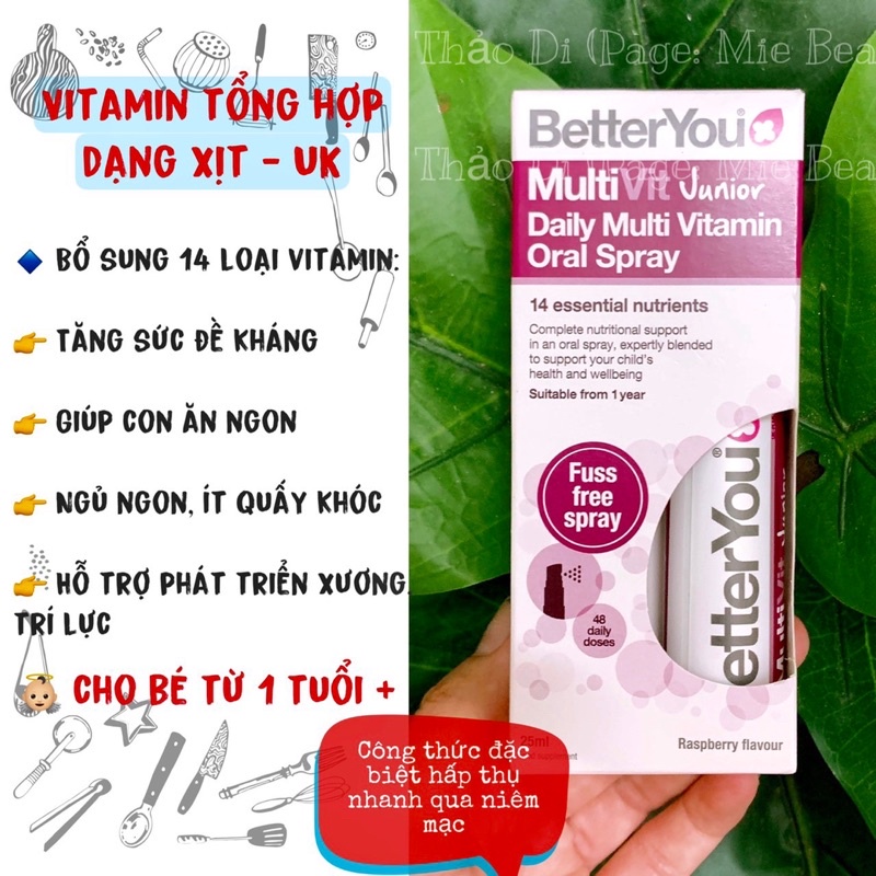 Vitamin Dạng Xịt Better You - UK