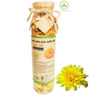 Trà hoa cúc vàng,sáng mắt,hoa cúc vàng mâm xôi,ngủ ngon,giảm đau đầu, giải nhiệt, hạ huyết áp,lọ thuỷ tinh 40g
