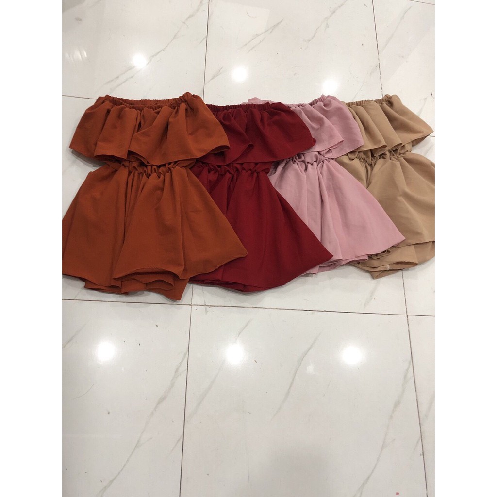 đầm ống phối bèo cực xinh xắn , chất kate mềm mịn mát