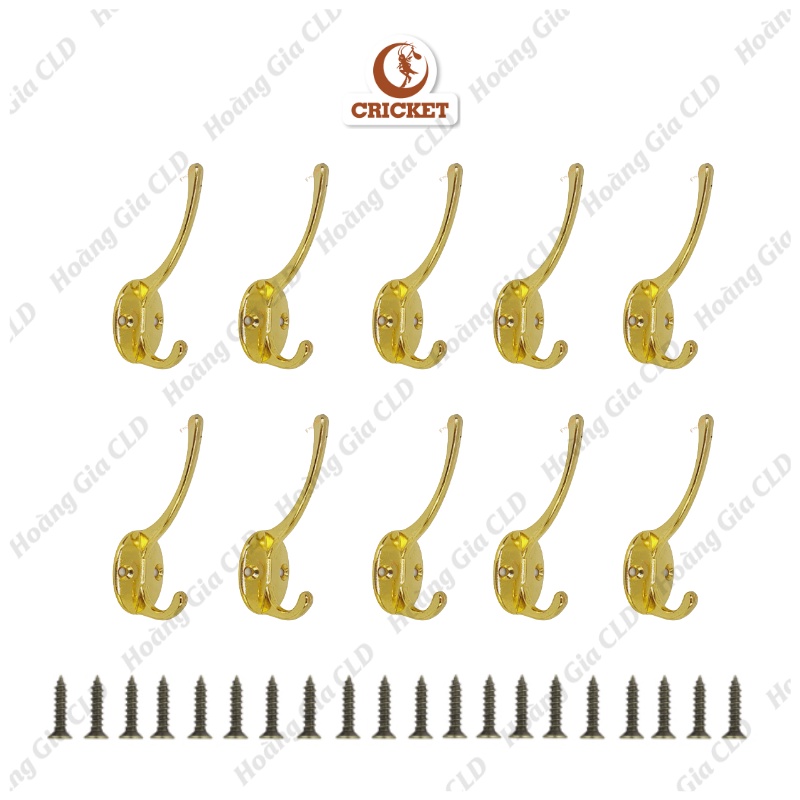 Set 10 móc treo gắn tường phong cách cổ điển, nhiều kiểu dễ dàng chọn lựa - Tặng kèm ốc vít