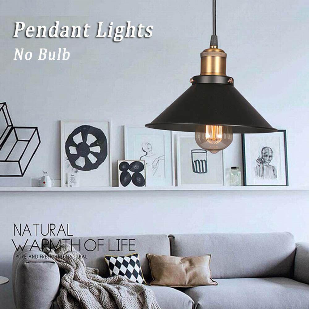 YIYU Chụp Đèn Treo Trần Nhà Màu Đen Phong Cách Retro