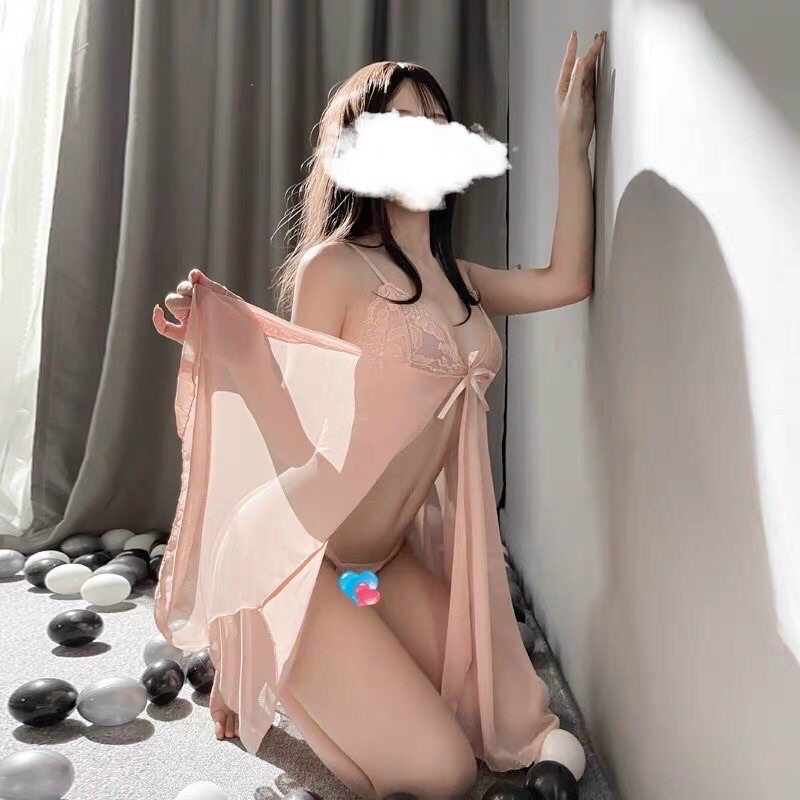 váy ngủ,đầm ngủ ❤️FREESHIP❤️Váy ngủ ren xẻ trước siêu quyến rũ AS85 (kèm quần chip)