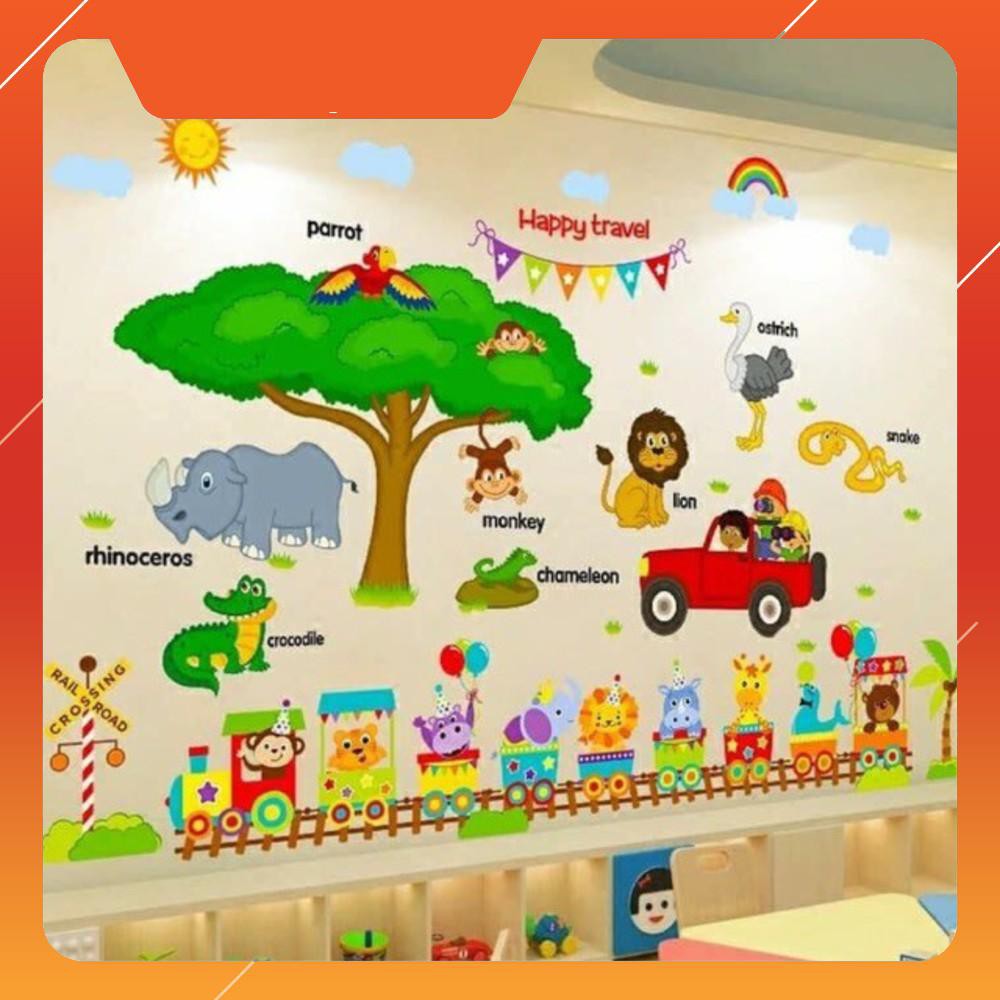 [NEW] Mẫu Decal kết hợp thú tiếng anh và Happy travel <3