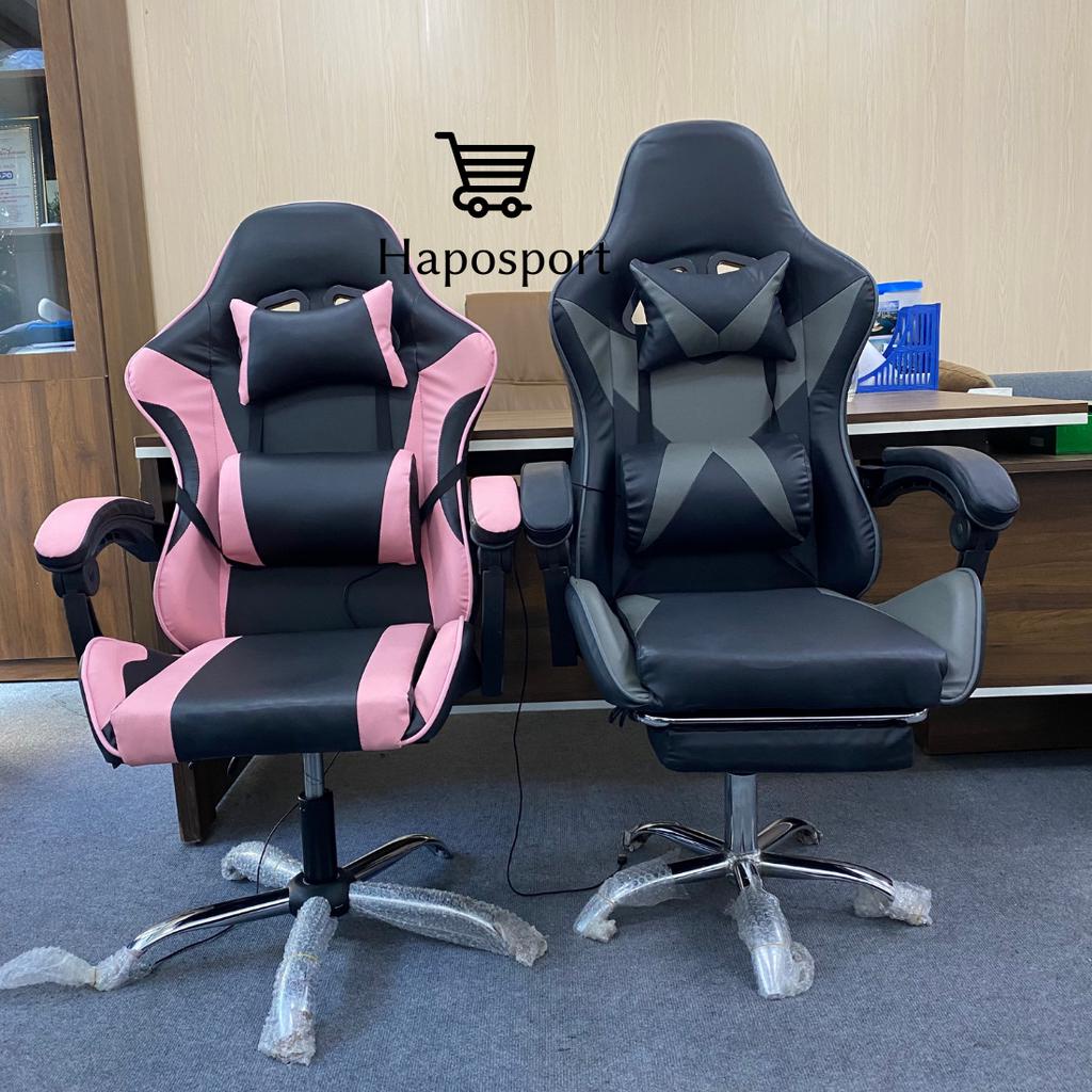 Ghế Gaming Công Thái Học Cao Cấp Có Massage Lưng, Ghế Game Bọc Da Cao Cấp, Ghế Xoay Văn Phòng Có Gác Chân