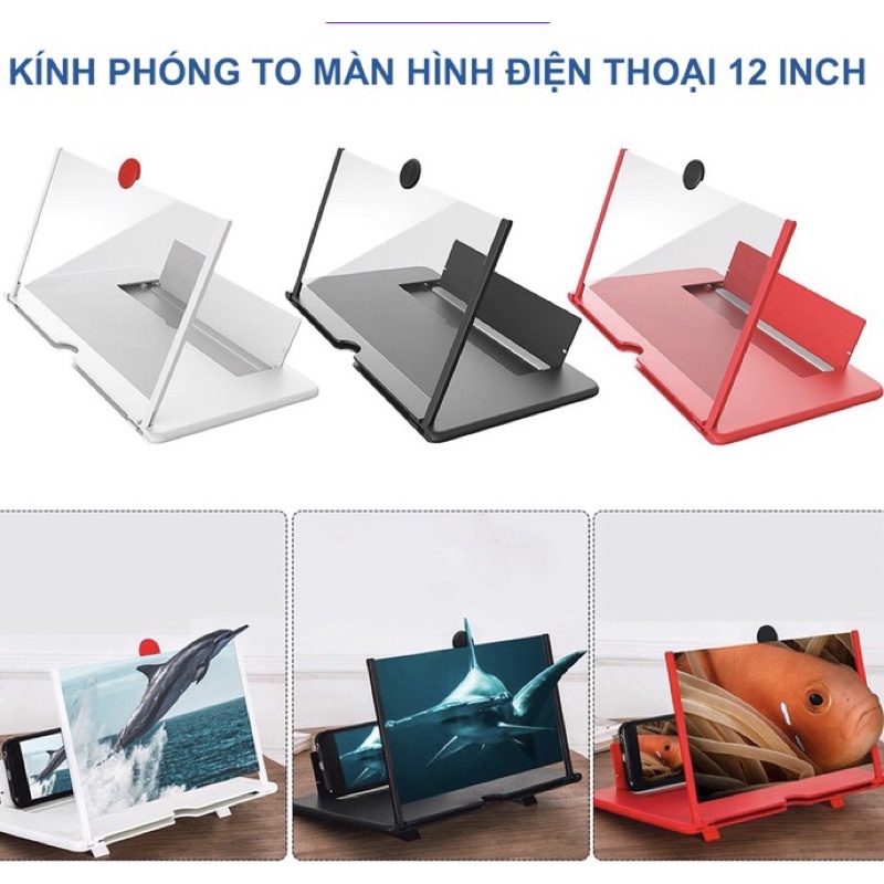 com 3 KÍNH PHÓNG TO MÀN HÌNH ĐIỆN THOẠI 4D CAO CẤP F3 (nội thành hcm đặt be, grab nhanh giá rẻ)
