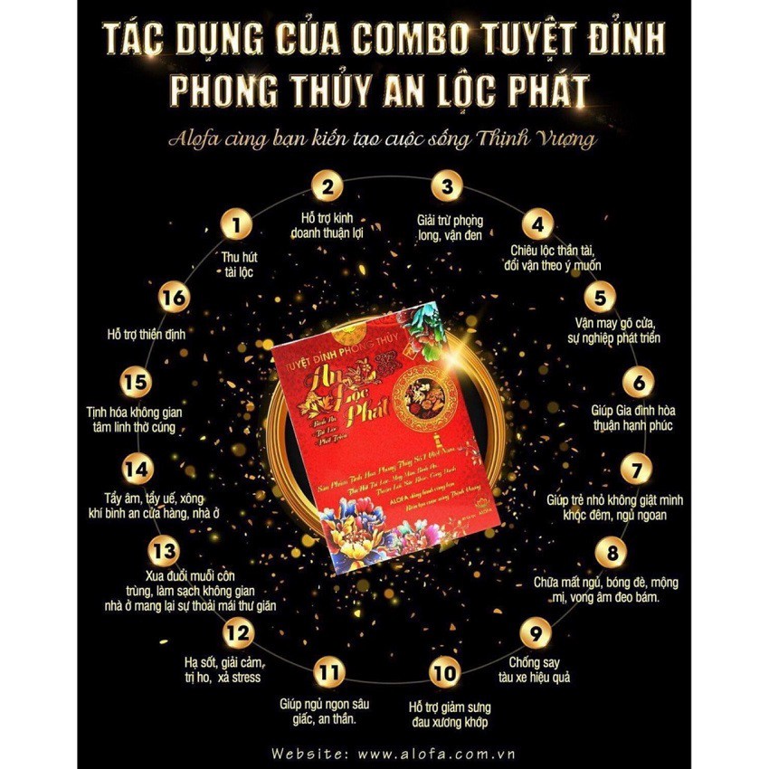 Bột Thảo Dược Phong Thủy ALOFA _ Công Ty An Lộc Phát_ Thu Hút Tài Lộc, Thay Đổi Vận Khí _ Tặng Kèm Túi Gấm Đỏ May Mắn