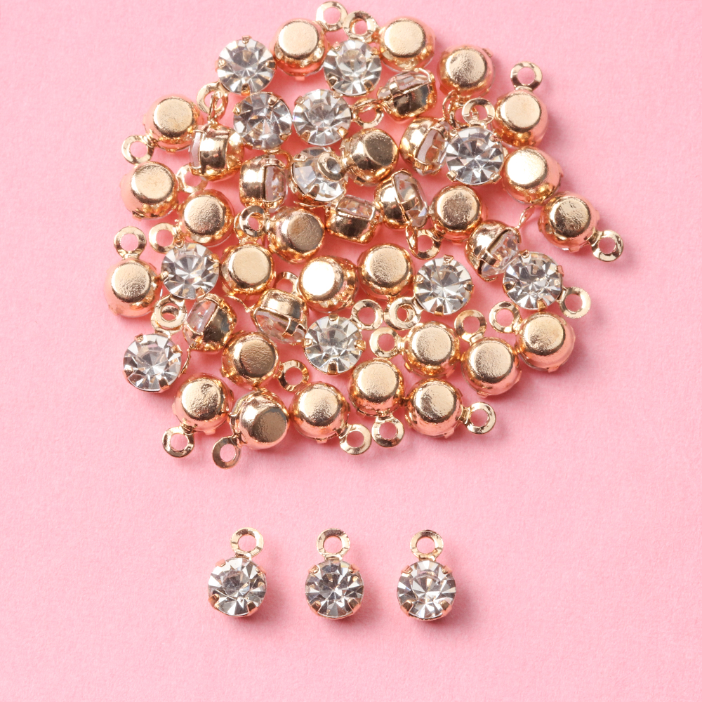 Set 50 Nút Áo Mini Đính Đá Xinh Xắn