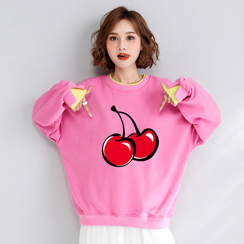 The new 2020 Korean autumn women's long-sleeved round neck T-shirt loose and versatile