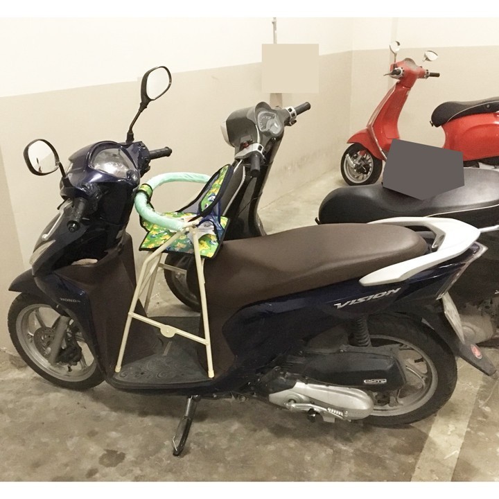 Ghế ngồi xe tay ga các loại cho bé xếp gọn có vòng săt bảo vệ và yên ngồi to