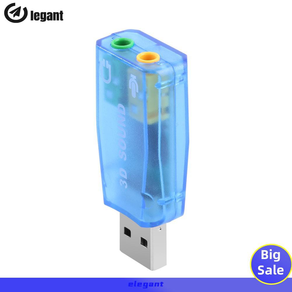 USB card âm thanh ngoài 3D kết nối tai nghe micro dành cho máy tính bàn