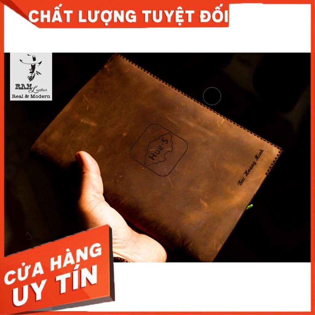 Sổ Bọc Da Bò Sáp Ngựa Khâu Tay Thủ Công - Ram Leather