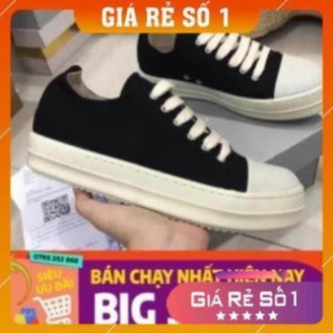 [ 💝 GIÁ SALE] Giày rick owen cổ thấp 🌟  R🔥E🔥P 1:1 VN đế thơm Full box + Bill