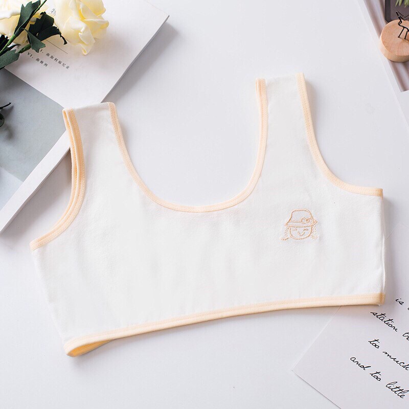 Áo lá học sinh - áo bra cotton không đệm ngực D95