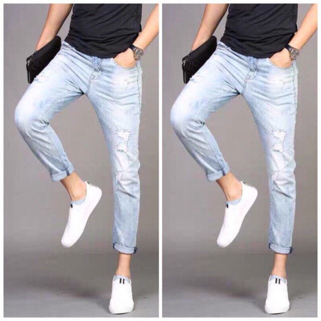 Quần jean nam rách cao cấp hàn quốc đẹp giá rẻ,quần bò TCS 42 | BigBuy360 - bigbuy360.vn