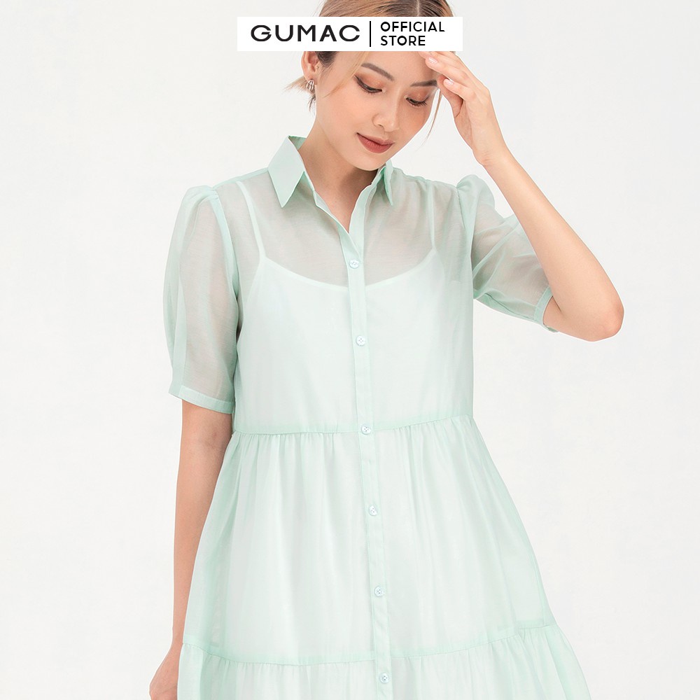 Đầm nữ sơ mi babydoll GUMAC DB711 | BigBuy360 - bigbuy360.vn