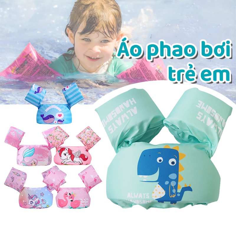 Áo Phao Bơi Cho Bé, Phao Tập Bơi Liền Thân, Phao Bơi Hình Hoạt Hình Cho Bé Trai Bé Gái Từ 2 Đến 8 Tuổi / 15-25kg