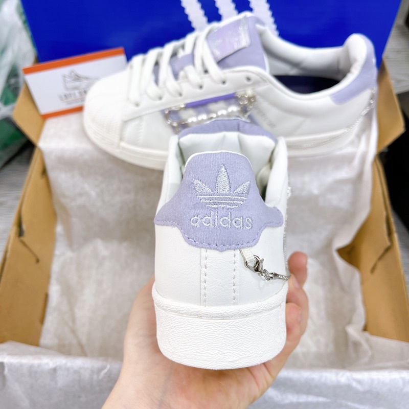 Giày Thể Thao SuperStar Sò Charm Tím Mới Hot 2022  Giầy sneaker nữ hottrend