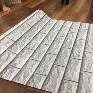 Giấy Dán Tường Giả Gạch 3D Cỡ 70 * 77Cm