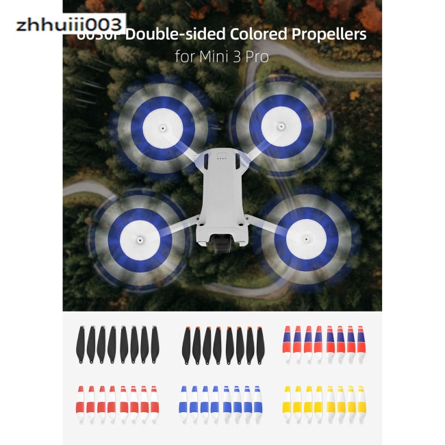 Set 8 Cánh Quạt Hai Mặt Nhiều Màu Sắc Chống Ồn Cho Dji Mini 3 Pro 6030f